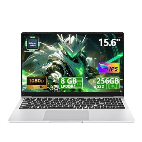 15.6" Laptop Computer DDR4 8GB RAM 256GB SSD,traditional laptop computers with N4000 (Up to 2.60 GH) 15.6 Inch FHD Display 1920*1080,Lightweight Lap top-For Students/Commuters/Business Professionals - Image 1