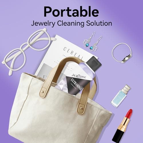 Ultrasonic Jewelry Cleaner Solution for Ultrasonic Cleaner Machine, Professional Cleaning of Jewelry, Diamonds, Gold, Silver, Remove Odors, Discoloration & Stains, Peach Scent, Purple, 4oz - Thumbnail 5