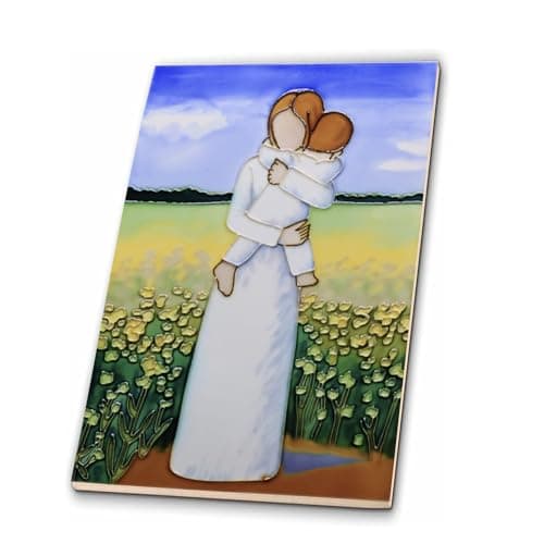 Gift for Daughter from Mom-Handmade 3D Embossed Ceramic Wall Art, Home Decor for Living Room & Tabletop, Birthday & Anniversary Present for New Mother Grandma. (Gifts for Mom) - Image 1