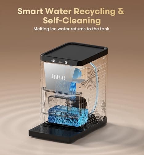 DOQAUS Clear Ice Cube Maker, 2.2-Inch Ice Ball Maker Machine with Water Recycling & Self-Cleaning, Automatic Sphere Ice Maker for Premium Whiskey & Home Bar Cocktails - Thumbnail 6