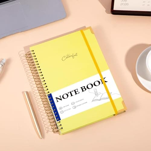 Yoment B5 Spiral Notebook, Hardcover, College Ruled, 200 Pages, 100 GSM - Thumbnail 6