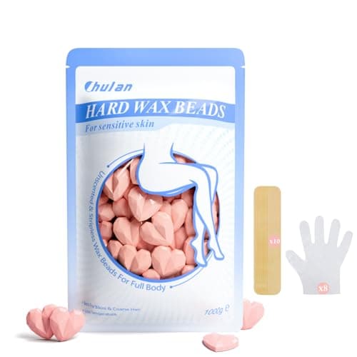 Chulan Sensitive Skin Wax Beads, 2.2lb(35oz) Heart Shape Unscented Hard Wax Bead, Hypoallergenic Wax Beans for Coarse Hair Removal, Body, Brazilian Waxing, Facial, Bikini, Legs, Armpits Pink - Image 1