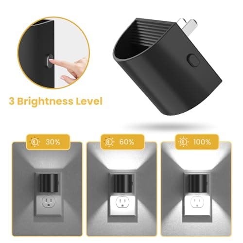 Night Light, Night Lights Plug into Wall, 2 Pack, Dim LED Nightlight with Dusk to Dawn Sensor, 5000K Daylight White Dimmable Plug in Night Light, Up & Down Lighting for Bedroom, Bathroom, Hallway - Thumbnail 2