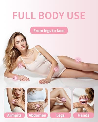 Electric Razors for Women, 5-in-1 Multi-Function Womens Razor with LED Display, Rechargeable Waterproof Electric Shaver, Ideal Travel Trimmer Body Hair Remover for Legs, Face, Armpits &Bikini (Pink) - Thumbnail 4
