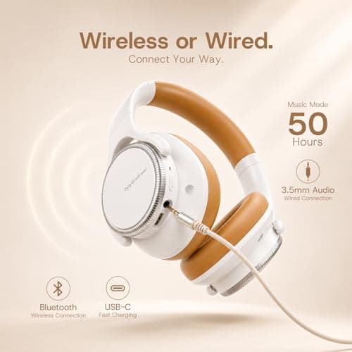 Xmenha ANC Wireless Bluetooth Hybrid Active Noise Cancelling Headphones Green Over the Ear Earphones Sound Cancelling Headphone Headset with Noise Cancellation for Airplane Travel Gym Game Adults - Thumbnail 6