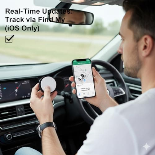 No Subscription Real-Time Vehicle Tracker with Magnetic Mount, Compatible with Apple Find My (iOS Only) No Monthly Fee Required - Thumbnail 2