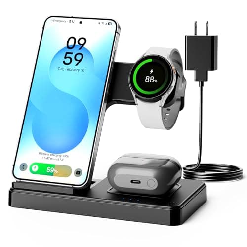 3-in-1 Charging Station for Samsung, Foldable Wireless Charger Stand - Image 1