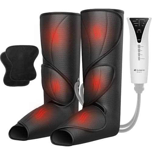 QUINEAR Leg Massager with Heat and Air Compression,Foot and Calf Massager for Circulation and Pain,Compression Boots with 3modes and 3 Intensities - Image 1