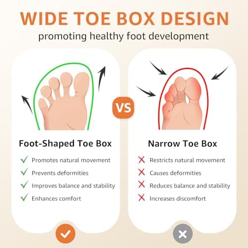 STQ Toddler Boys Shoes Wide Toe Box Barefoot Shoes Boy Sneakers Kids Tennis Shoe Preschool Breathable Non Slip Flexible Lightweight Comfortable Walking Running Gym Outdoor Brown Little Kid Size 11 - Thumbnail 4
