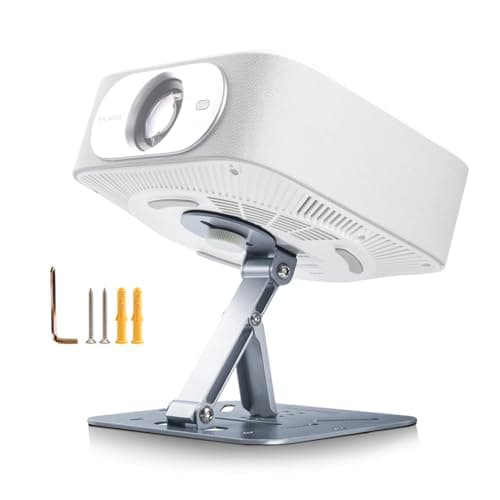 Salange 3-in-1 Mini Projector Stand, Foldable, Easy Setup, Portable and 180° Adjustable, Projector Mount Compatible with Aurzen Projectors, for Table/Wall/Ceiling/Outdoor（¼-Inch Screw, Silver） - Image 1
