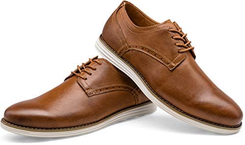 Vostey Men's Dress Shoes Leather Dress Shoes for Men Brown Dress Shoes Leather Oxford Shoes for Men Casual Dress Shoes for Men(BMY630 Yellow Brown 10.5) - Thumbnail 5