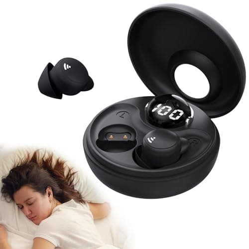 sunvito Sleep Earbuds for Side Sleepers, Mini Invisible Wireless Bluetooth 5.3 Micro Sleep Headphones, Hidden Earbuds for Small Ears Sleeping, Working, Hiking, Exercise(Black) - Image 1