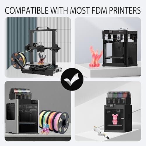 Metal Abyssal Red PLA Filament 1.75mm High Intensity 3D Printer Filament, 1kg (2.2lbs) Spool Toughness Enhanced Metallic Wine Red PLA 3D Printing Filament Beginner Friendly - Thumbnail 6