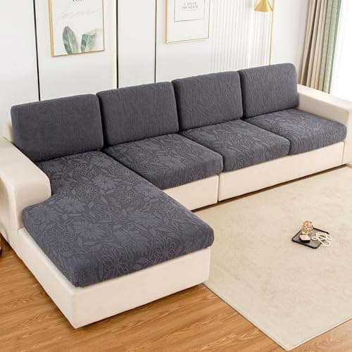 UWWGKK Stretch Couch Cover for Sectional Sofa - Multiple Patterns & Colors,Sofa Cover Design for L-Shaped Couches (1 Pcs for Large) - Thumbnail 6