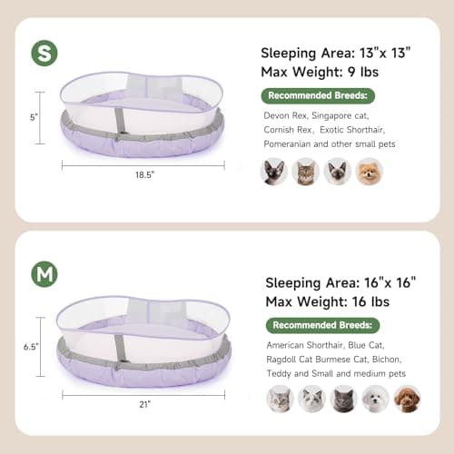 GoGoPaw Cat Bed for Indoor Kitten Bed Washable, Anti Anxiety Round Donut Pet Beds for Small Dogs Cats, Super Soft Plush Fur Pet Bed (Purple，18 Inches) - Thumbnail 4