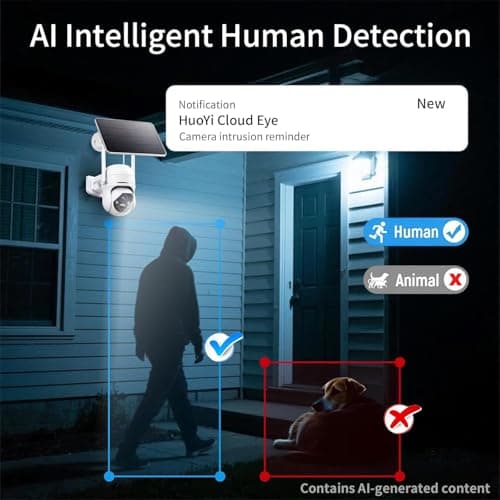 Goalake 3MP 2K Solar PTZ Security Camera, Battery Wireless Outdoor 360° View,AI Motion Detection,2-Way Talk,Spotlight Siren,IP65,No Monthly Fee,Cloud/up to 512GB SD Storage (Pre-Inserted a SD Card) - Thumbnail 5