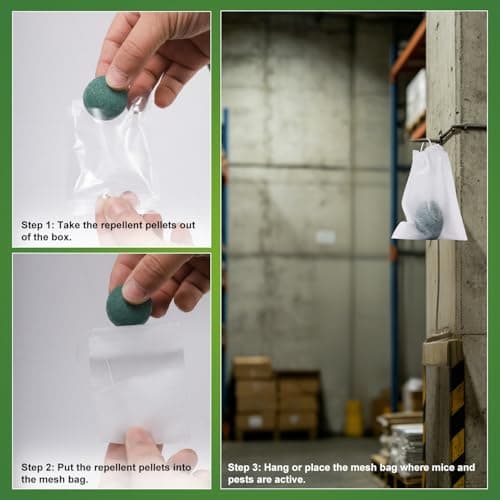 24 Packs Mouse Repellent Peppermint Oil Pest Control Repeller for Rodents Rats Spider Roach Ant Squirrel Indoor & Outdoor, Natural Mice Deterrent Pet & Family Safe Alternative to Traps & Poison - Thumbnail 6