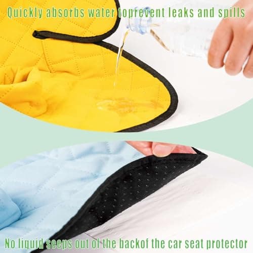 MOOB Waterproof Car Seat Protector - Potty Training Liner for Baby & Toddler, Machine Washable Piddle Pad with Anti-Slip Backing, Universal Fit for Infant Car Seat & Stroller (Purple) - Thumbnail 5