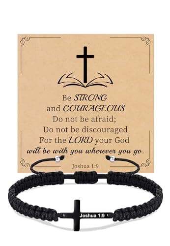 Sistble Cross Bracelet Christian Gifts for Women Baptism Gifts for Teen Communion Confirmation Easter Handmade Bible Verse Bracelets Religious Catholic Jewelry - Image 1