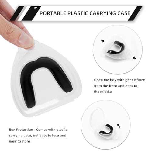 5 Pack Kids Youth Mouth Guard for Sports, Boys Girls Mouth Guard with Case, Child Teen Sports Mouthguard for Football Lacrosse Basketball Boxing Soccer Taekwondo MMA Karate - Thumbnail 5
