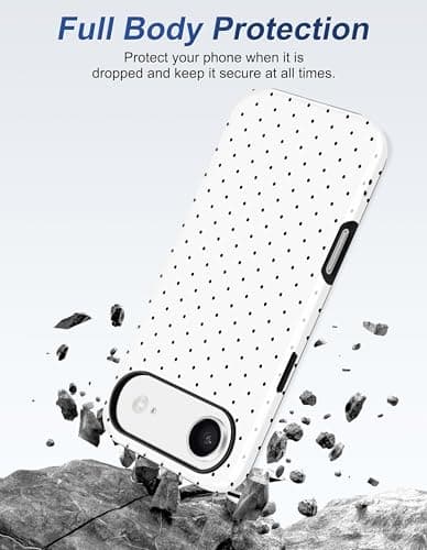 Aitipy Magnetic Polka Dot Phone Case for iPhone 14 Pro Max, Compatible with MagSafe, Cute White Polka Dots Aesthetic Soft TPU and Hard PC Shockproof Protective Phone Cover for Women Girls-Shiny - Thumbnail 4