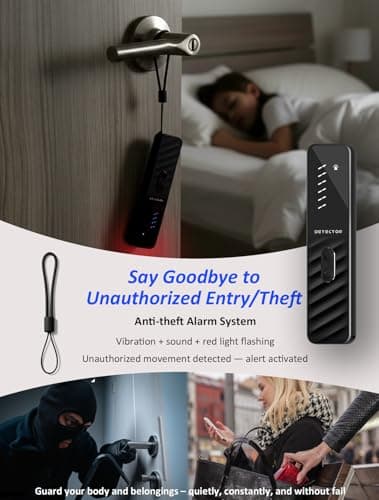 Hidden Camera Detectors, Anti Spy Bug Camera Finder & GPS Tracker Detector, Anti-Theft Alarm, 6-Level Sensitivity, 168H Battery, Privacy Pen Hidden Device Detector for Travel, Hotel, Home, Car, Office - Thumbnail 4