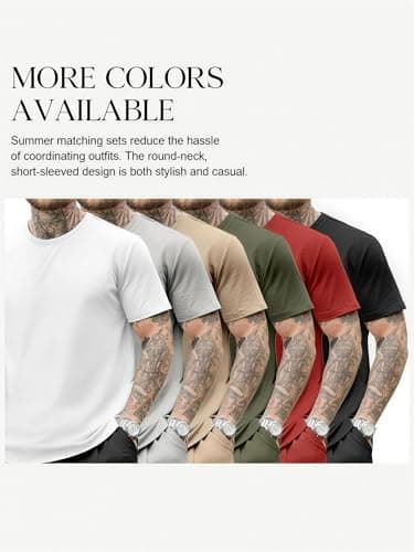 JEMLDL Men's 2 Piece Casual Loungewear Set Short Sleeve Shirt & Shorts Summer Outfits Soft Track Suit for Home Vacation Beach White 3XL - Thumbnail 5