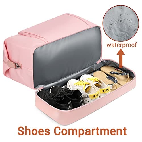 Travel Weekender Bag for Women, 21" Overnight Bag with Shoe Compartment 50L Large Travel Duffel Bag Carry On Tote for Weekend, Overnight, Business Trips, Water Resistant - Thumbnail 4
