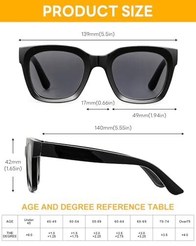 JOLISU 3 Pack Full Lens Reading Sunglasses for Women - Oversized Sun Readers with UV400 Protection, Spring Hinge Eyeglasses(2.0 Non-Bifocal) - Thumbnail 2