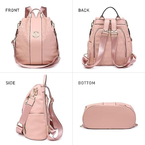 MKP COLLECTION Women Fashion Backpack Purse Multi Pockets Anti-Theft Rucksack Travel Shoulder Bag Handbag Set 2pcs - Thumbnail 6