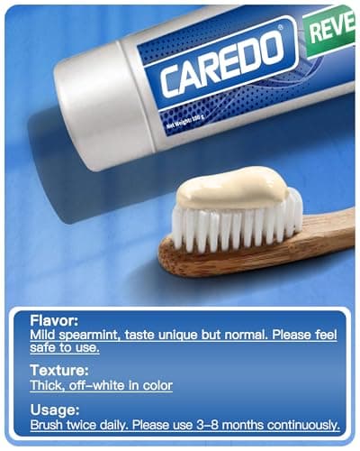 CAREDO Cavity Reversal Hydroxyapatite Toothpaste for Adults, Cavity Tooth Filler as Home Cavity Repair, Fluoride Free Reverse Cavities Treatment for Tooth Decay Repair, Remineralizing Repair 3.52OZ - Thumbnail 6
