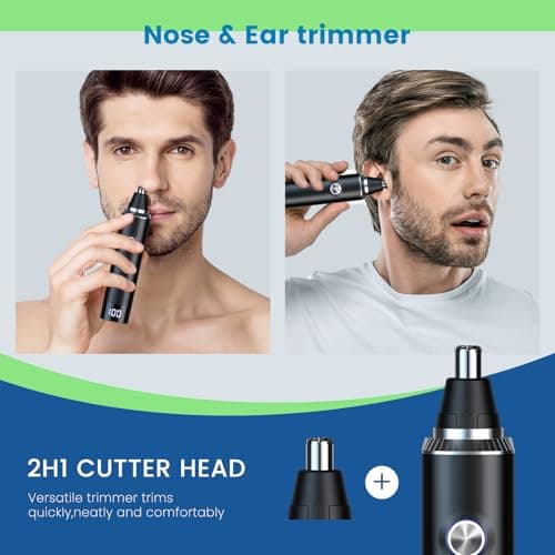 Ear and Nose Hair Trimmer for Men Women, 2026 Professional Painless USB Rechargeable Eyebrow & Facial Hair Trimmer, 13,000 RPM Precision Tool with Powerful Motor and Dual-Edge Blades, IPX7 Waterproof - Thumbnail 2