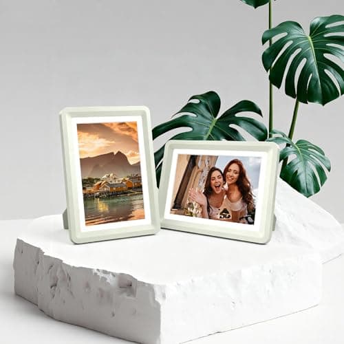 vilkok Light Gray 5x7 Picture Frame,1Pack, Fits 5x7 Photo or 4x6 with Mat, Acrylic Front & Durable ABS Frame, Shatterproof UV-Resistant Tabletop Display, Vertical/Horizontal Home Décor Frame - Thumbnail 2