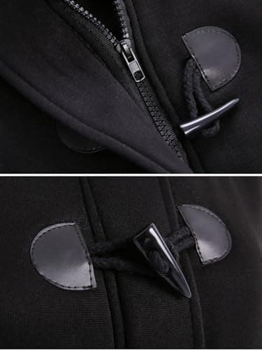 STOLKISS Winter Jackets for Women Sherpa Lined Duffle Toggle Coat Hooded Fashion Horn Button Fleece Thicken Insulated Shells - Thumbnail 6