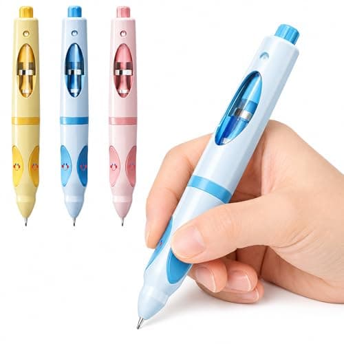 Write Right Learning,Pencil Kids Handwriting Gripper,Posture-Correcting Pen with Automatic Refill, Posture Correction Training Writing, 12 Replacement Refillers. (Blue) - Image 1