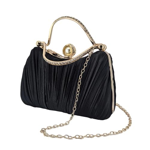 Evening Clutch Purses - Women's Evening Bag Party Purses Handbag for Cocktail Prom Party Wedding Formal (Black) - Image 1