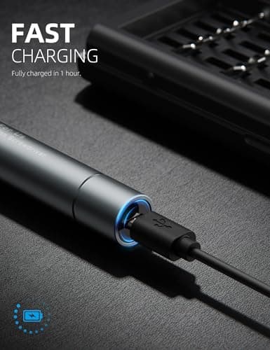 iFu Mini Electric Screwdriver, 42-in-1 Precision Screwdriver Set, Cordless, Magnetic Storage, 5/32''Hex, For Electronics Phone Camera Laptop Watch - Grey - Thumbnail 5