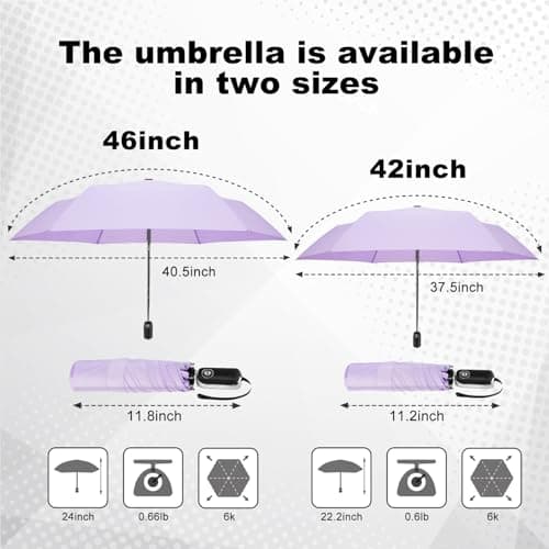 Lejorain Compact Collapsible Umbrella Tiny - Auto Open Close Light Weight Strong Wind Resistant Big Umbrella for Rain and Wind Gifts - Thumbnail 3