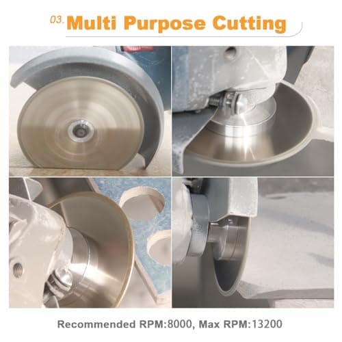 Electroplated Diamond Cutting Grinding Disc,BRSCHNITT 4 1/2 inch 115mm for Granite Marble Single Side Coated Diamond Grinding Wheel with 5/8-11 Flange - Thumbnail 3