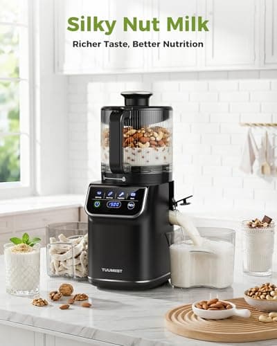 TUUMIIST 3-in-1 Cold Press Juicer Machine, Smart Touch Masticating Juicers for Whole Fruit & Vegetable, 6.5" Wide Chute Slow Juicer for Nut Milk & Sorbet, High Yield, 100oz Large Capacity, Easy Clean - Thumbnail 6