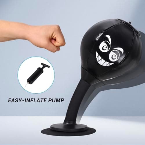 Koemier Desktop Punching Bag, Suctions to Your Desk, Heavy Duty Stress Relief Ball, Funny Office Gifts for Boss or Coworker Men and Women - Thumbnail 3