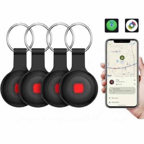 Bluetooth Dog Tracker Tag, Pet Tracker for Dogs with Silicone Collar Holder, Works with Apple Find My & Android Find Hub, IP67 Waterproof Anti-Lost Locator - Image 1