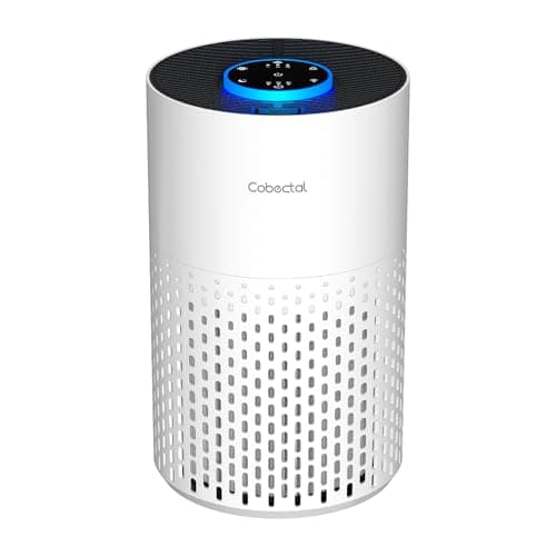 Air Purifiers for Bedroom Home, Cobectal Air Cleaner with H14 True HEPA 3-in-1 Filter for Room up to 1050 ft², Sleep Mode & Aroma Function, Portable Air Purifiers for Office, Dorm, RVs, White - Image 1