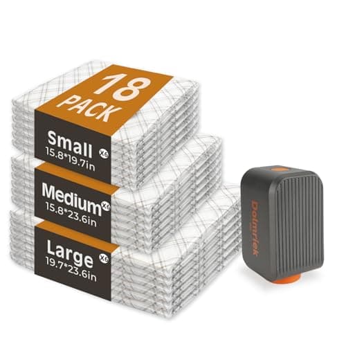 Travel Vacuum Storage Bags with USB Electric Pump, 18 Pack Compression Seal Bags for Luggage and Suitcase, Space Saver for Clothes and Clothing