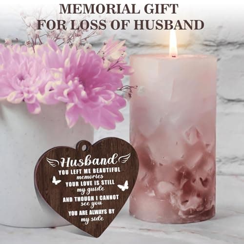 Boiveco Memorial Gifts for Loss of Husband, Sympathy Gift for Loss of Husband Memorial Picture Frame, In Memory of Husband Grief Remembrance Bereavement Gifts for Loss of Husband, Display Two 4x6 Photos - Thumbnail 2