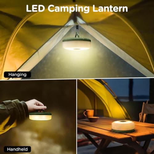 OGERY Camping String Lights, 4 in 1 Quick Storage 32.8FT Rechargeable Tent Lights String with 8 Lighting Modes, Hanging Waterproof Portable LED Lamp for Outdoor Patio Awning Garden Camping Essentials - Thumbnail 6