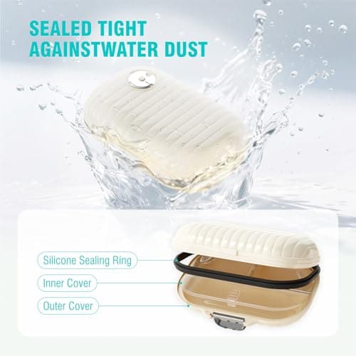 COMTAR Personal Pill Organizer 2PACK- Medicine Pill Case with Medicine Tracker, Waterproof Pill Box, 7 Compartments, Foldable Design (White) - Thumbnail 4