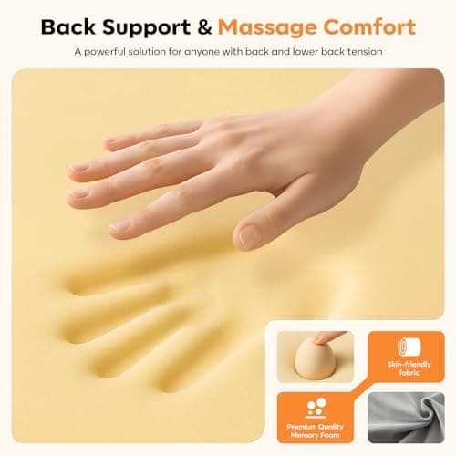 Triple Fusion Back Massager, 3-in-1 Rechargeable Cordless Lumbar Pillow with Heat, Vibration & Gentle Traction, Electric Lower Back Massager for Chair, Sofa, Bed, Home & Office Use - Thumbnail 6