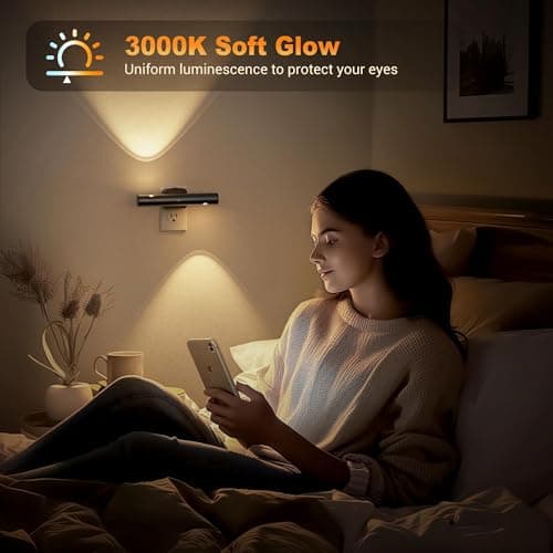 JandCase LED Night Light with 180° Rotatable Plug, Modern Night Lights Plug into Wall, 0-100LM Dimmable Night Light with Dusk-to-Dawn Sensor, for Bathroom Hallway Bedroom Stairway, 1 Pack - Thumbnail 5