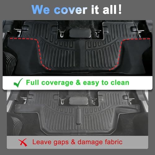 Floor Mats for 2015-2018 2019 Ford Explorer Accessories 5PCS, Cargo Mat Custom TPE All Weather Protection Full Coverage Trunk Liner & Floor Liner car Accessories - Thumbnail 3